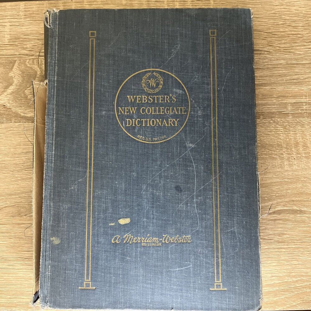 Vintage 1953 Webster's New Collegiate Second Edition Thin Paper Dictionary